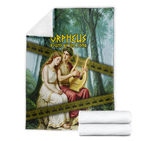 Orpheus And Eurydice Greek Mythology Lyre Blanket Vintage Ancient Greek Meander Classical Statue