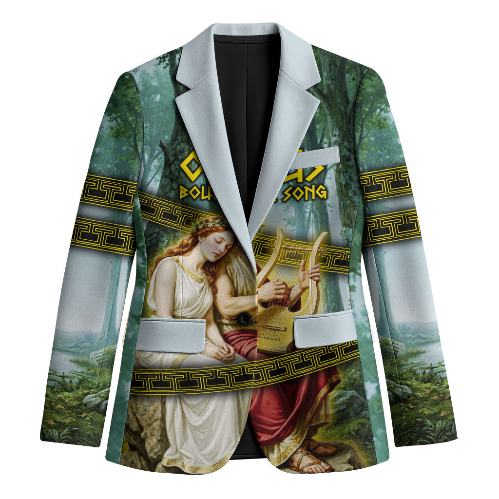 Orpheus And Eurydice Greek Mythology Lyre Blazer Vintage Ancient Greek Meander Classical Statue