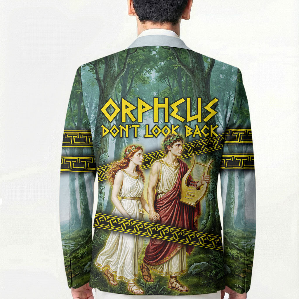 Orpheus And Eurydice Greek Mythology Lyre Blazer Vintage Ancient Greek Meander Classical Statue