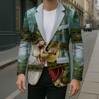 Orpheus And Eurydice Greek Mythology Lyre Blazer Vintage Ancient Greek Meander Classical Statue