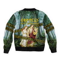 Orpheus And Eurydice Greek Mythology Lyre Bomber Jacket Vintage Ancient Greek Meander Classical Statue