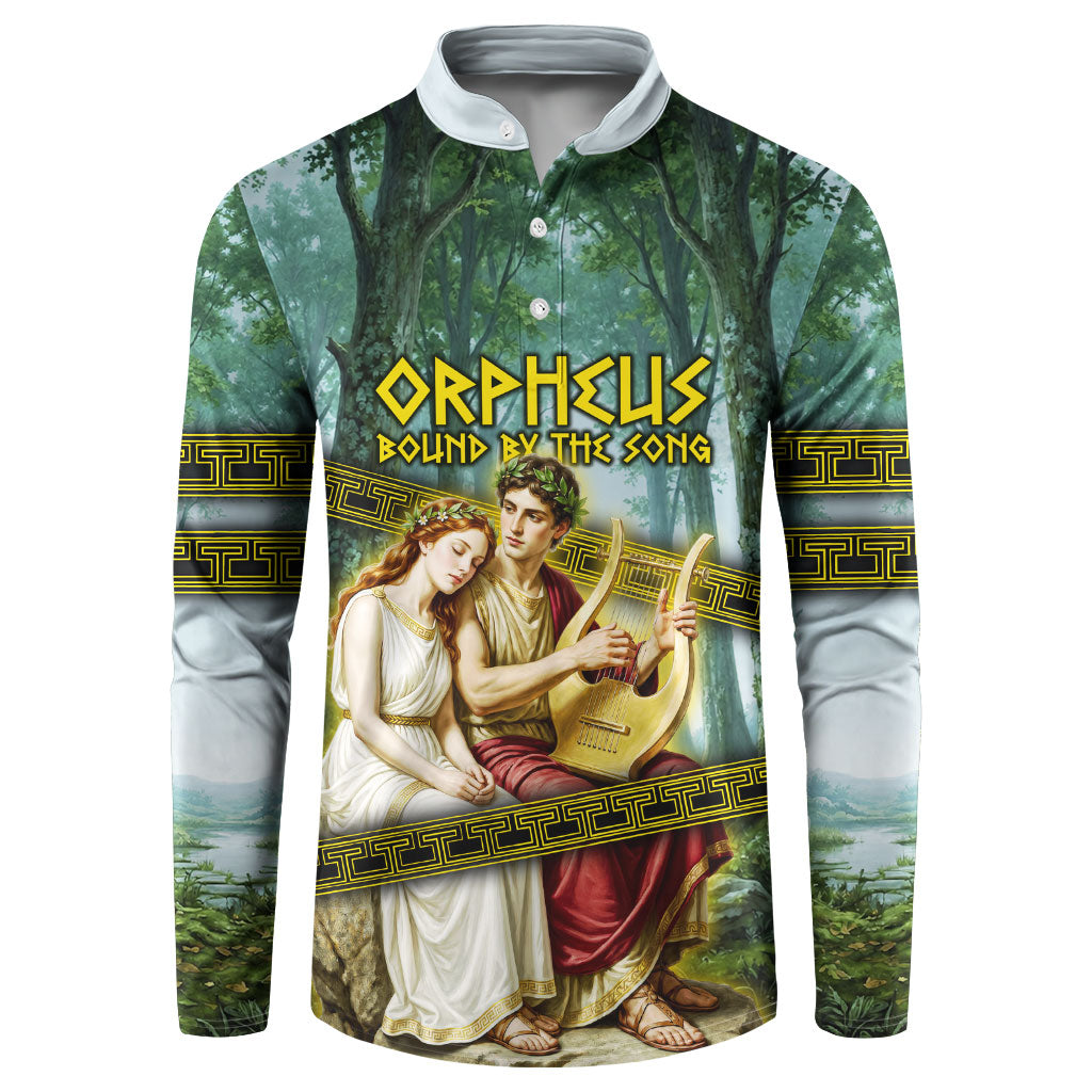 Orpheus And Eurydice Greek Mythology Lyre Button Sweatshirt Vintage Ancient Greek Meander Classical Statue