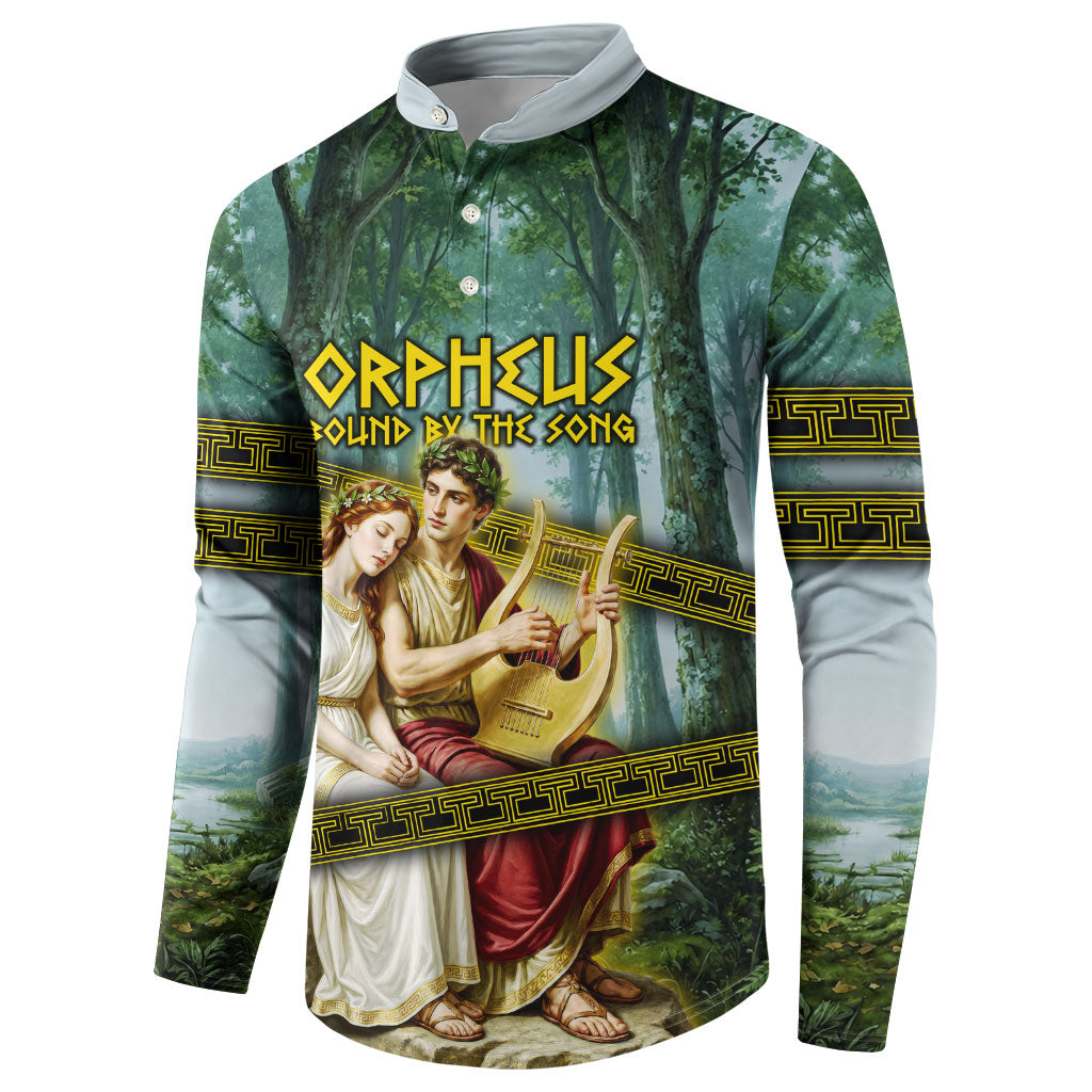 Orpheus And Eurydice Greek Mythology Lyre Button Sweatshirt Vintage Ancient Greek Meander Classical Statue