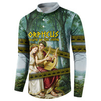 Orpheus And Eurydice Greek Mythology Lyre Button Sweatshirt Vintage Ancient Greek Meander Classical Statue