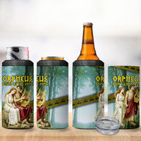 Orpheus And Eurydice Greek Mythology Lyre 4 in 1 Can Cooler Tumbler Vintage Ancient Greek Meander Classical Statue