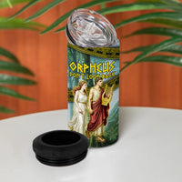 Orpheus And Eurydice Greek Mythology Lyre 4 in 1 Can Cooler Tumbler Vintage Ancient Greek Meander Classical Statue