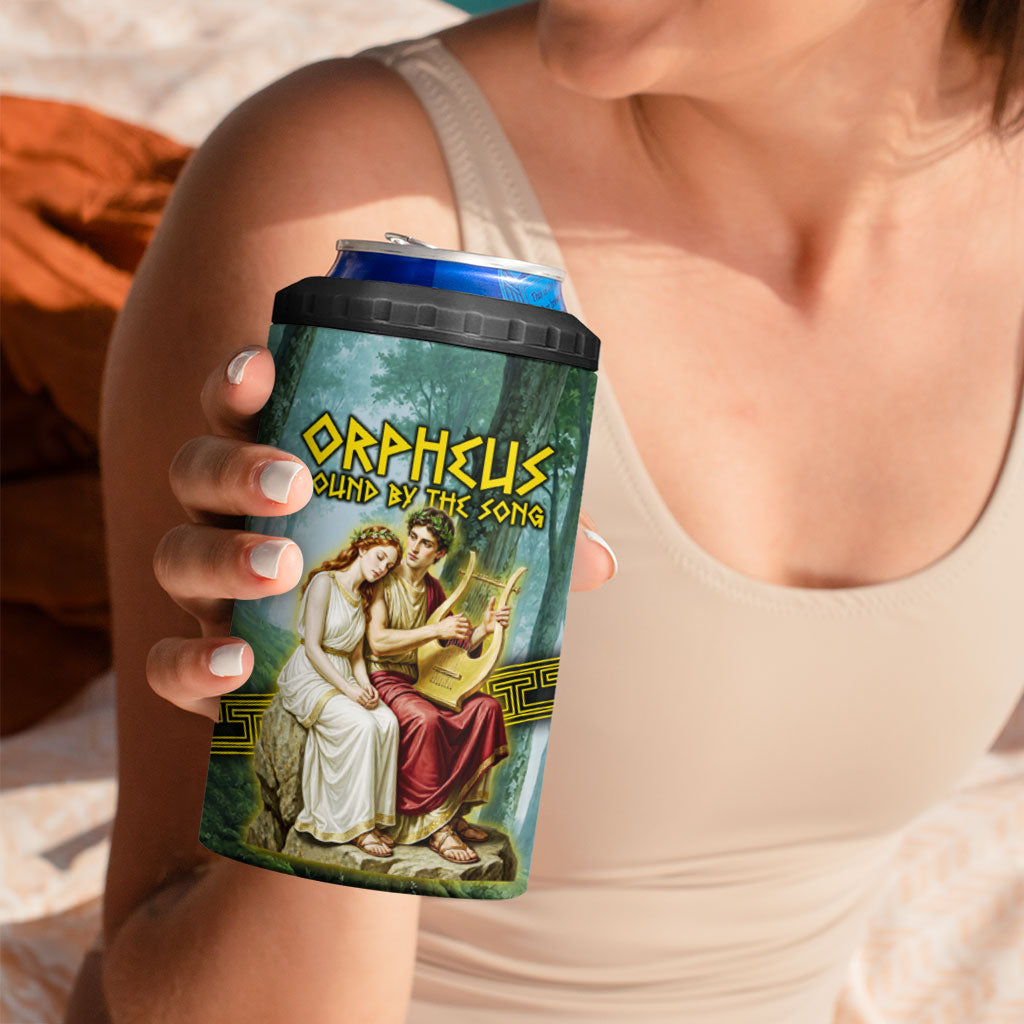 Orpheus And Eurydice Greek Mythology Lyre 4 in 1 Can Cooler Tumbler Vintage Ancient Greek Meander Classical Statue