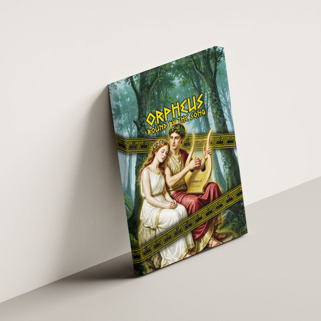 Orpheus And Eurydice Greek Mythology Lyre Canvas Wall Art Vintage Ancient Greek Meander Classical Statue
