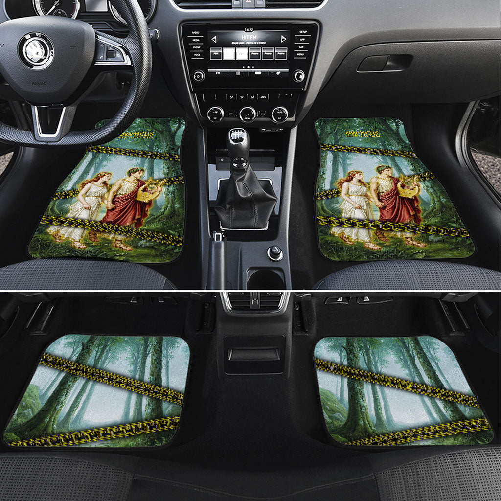 Orpheus And Eurydice Greek Mythology Lyre Car Mats Vintage Ancient Greek Meander Classical Statue