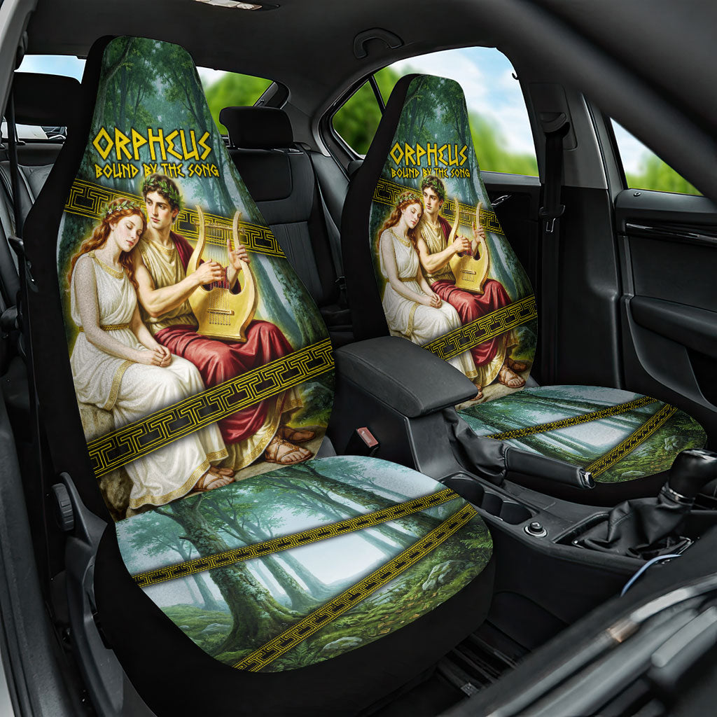 Orpheus And Eurydice Greek Mythology Lyre Car Seat Cover Vintage Ancient Greek Meander Classical Statue