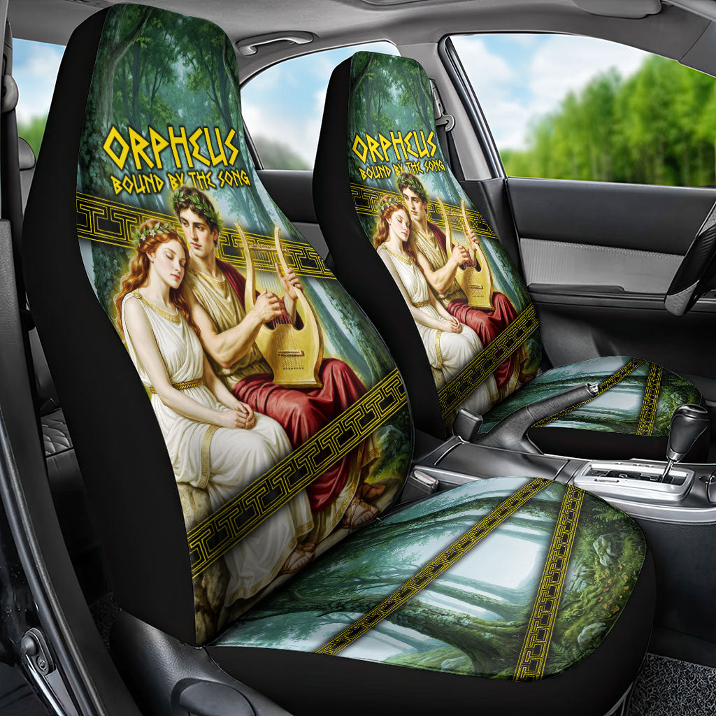 Orpheus And Eurydice Greek Mythology Lyre Car Seat Cover Vintage Ancient Greek Meander Classical Statue