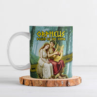 Orpheus And Eurydice Greek Mythology Lyre Ceramic Mug Vintage Ancient Greek Meander Classical Statue