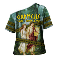 Orpheus And Eurydice Greek Mythology Lyre Cross Shoulder Shirt Vintage Ancient Greek Meander Classical Statue