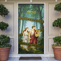 Orpheus And Eurydice Greek Mythology Lyre Door Cover Vintage Ancient Greek Meander Classical Statue