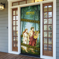Orpheus And Eurydice Greek Mythology Lyre Door Cover Vintage Ancient Greek Meander Classical Statue