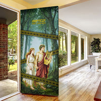 Orpheus And Eurydice Greek Mythology Lyre Door Cover Vintage Ancient Greek Meander Classical Statue