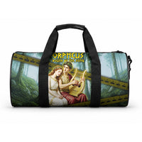 Orpheus And Eurydice Greek Mythology Lyre Duffle Bag Vintage Ancient Greek Meander Classical Statue