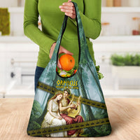 Orpheus And Eurydice Greek Mythology Lyre Grocery Bag Vintage Ancient Greek Meander Classical Statue