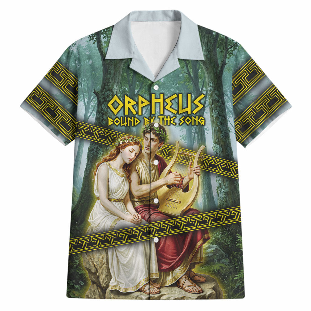 Orpheus And Eurydice Greek Mythology Lyre Hawaiian Shirt Vintage Ancient Greek Meander Classical Statue