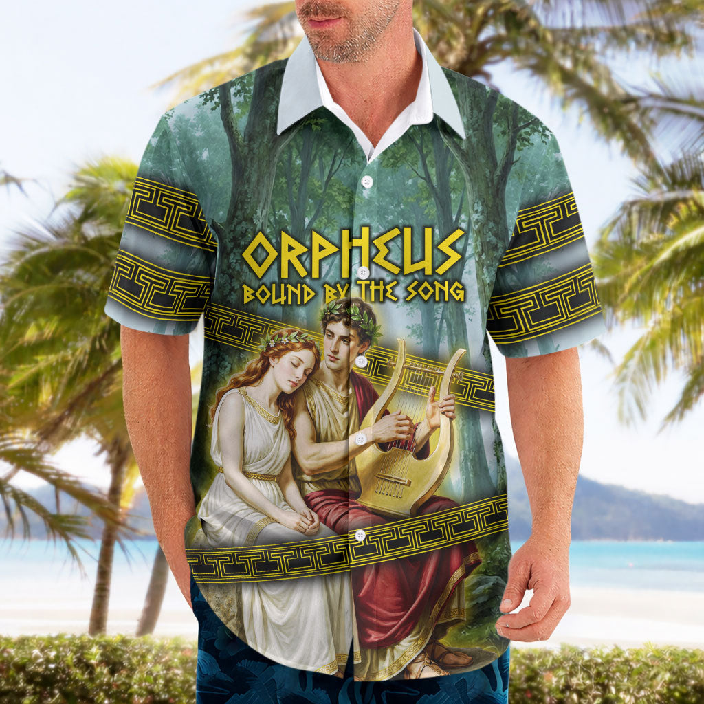 Orpheus And Eurydice Greek Mythology Lyre Hawaiian Shirt Vintage Ancient Greek Meander Classical Statue
