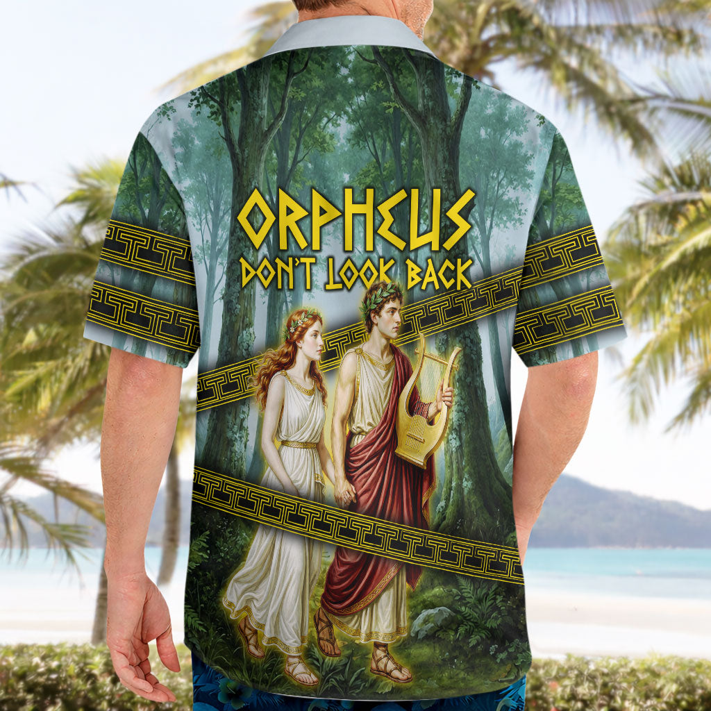 Orpheus And Eurydice Greek Mythology Lyre Hawaiian Shirt Vintage Ancient Greek Meander Classical Statue