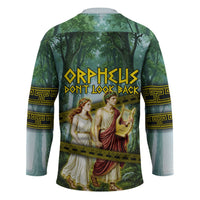 Orpheus And Eurydice Greek Mythology Lyre Hockey Jersey Vintage Ancient Greek Meander Classical Statue