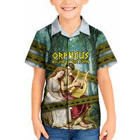 Orpheus And Eurydice Greek Mythology Lyre Kid Hawaiian Shirt Vintage Ancient Greek Meander Classical Statue