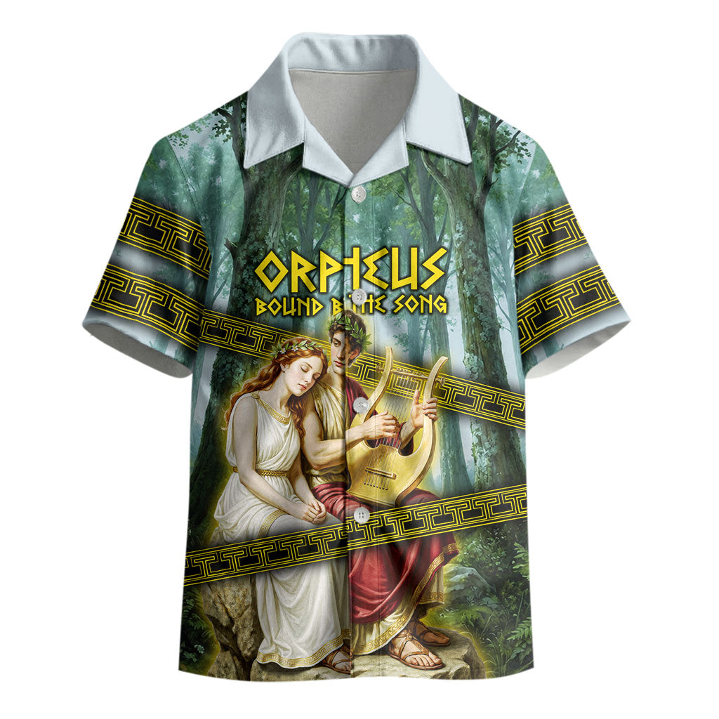 Orpheus And Eurydice Greek Mythology Lyre Kid Hawaiian Shirt Vintage Ancient Greek Meander Classical Statue