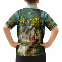 Orpheus And Eurydice Greek Mythology Lyre Kid Hawaiian Shirt Vintage Ancient Greek Meander Classical Statue