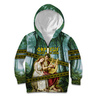Orpheus And Eurydice Greek Mythology Lyre Kid Hoodie Vintage Ancient Greek Meander Classical Statue