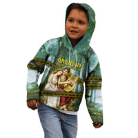 Orpheus And Eurydice Greek Mythology Lyre Kid Hoodie Vintage Ancient Greek Meander Classical Statue
