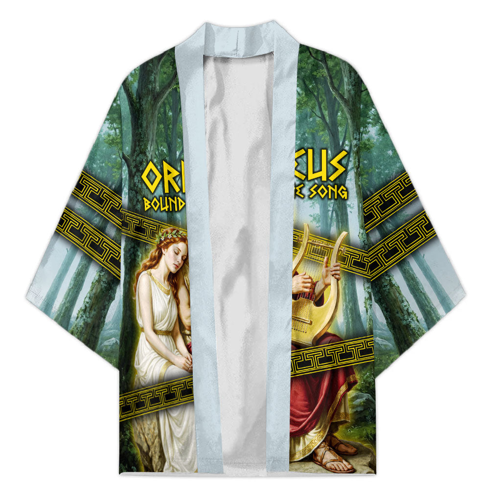 Orpheus And Eurydice Greek Mythology Lyre Kimono Vintage Ancient Greek Meander Classical Statue