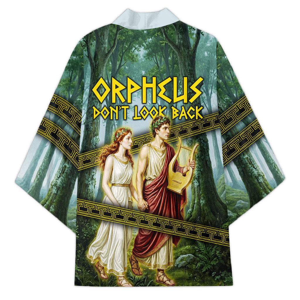 Orpheus And Eurydice Greek Mythology Lyre Kimono Vintage Ancient Greek Meander Classical Statue