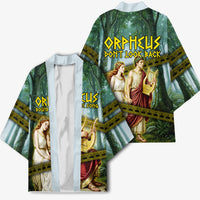 Orpheus And Eurydice Greek Mythology Lyre Kimono Vintage Ancient Greek Meander Classical Statue