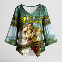Orpheus And Eurydice Greek Mythology Lyre Kimono Sleeve Blouse Vintage Ancient Greek Meander Classical Statue