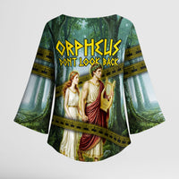 Orpheus And Eurydice Greek Mythology Lyre Kimono Sleeve Blouse Vintage Ancient Greek Meander Classical Statue