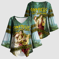 Orpheus And Eurydice Greek Mythology Lyre Kimono Sleeve Blouse Vintage Ancient Greek Meander Classical Statue