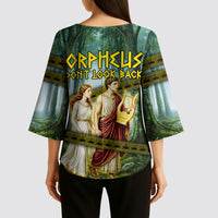 Orpheus And Eurydice Greek Mythology Lyre Kimono Sleeve Blouse Vintage Ancient Greek Meander Classical Statue