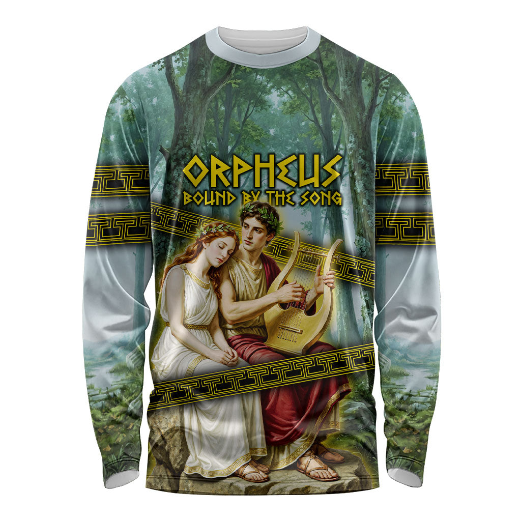 Orpheus And Eurydice Greek Mythology Lyre Long Sleeve Shirt Vintage Ancient Greek Meander Classical Statue