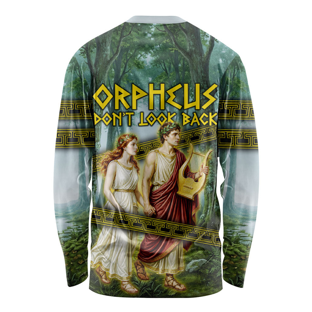 Orpheus And Eurydice Greek Mythology Lyre Long Sleeve Shirt Vintage Ancient Greek Meander Classical Statue
