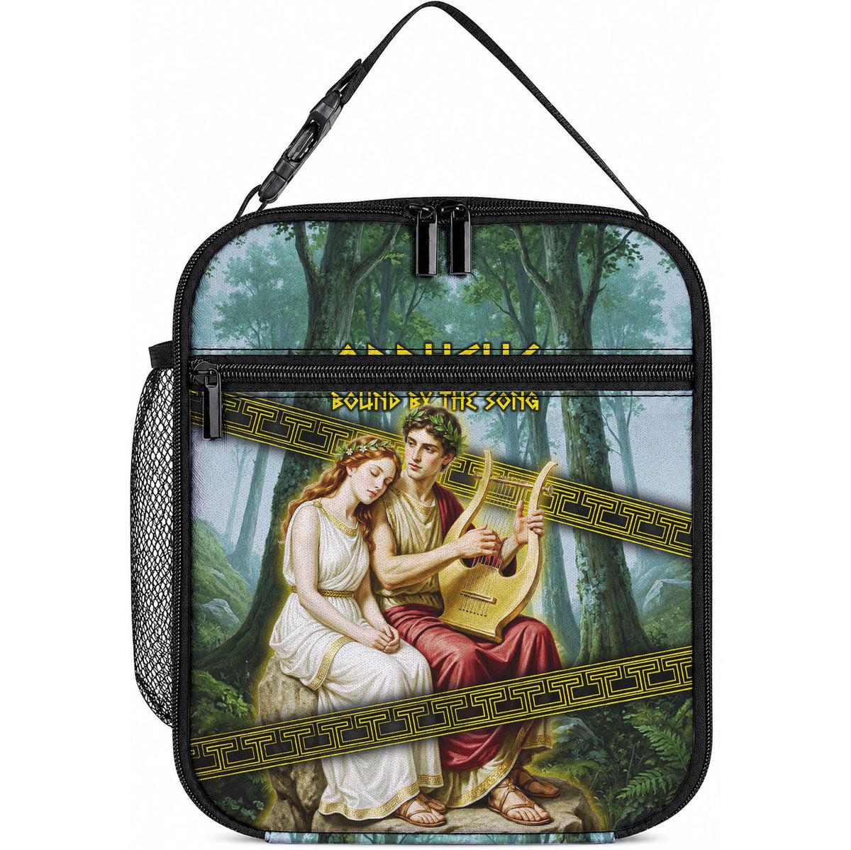 Orpheus And Eurydice Greek Mythology Lyre Lunch Bag Vintage Ancient Greek Meander Classical Statue