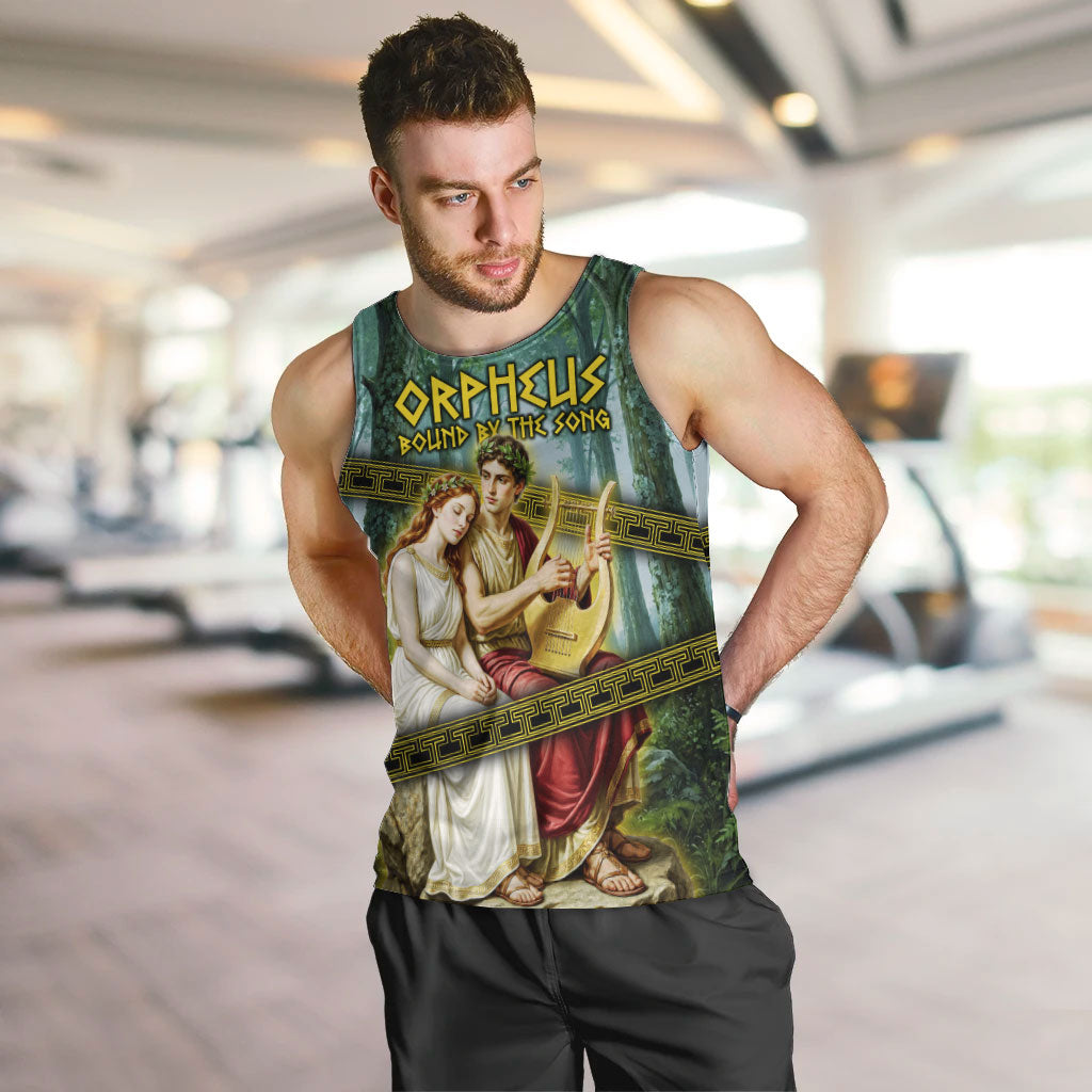 Orpheus And Eurydice Greek Mythology Lyre Men Tank Top Vintage Ancient Greek Meander Classical Statue