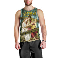 Orpheus And Eurydice Greek Mythology Lyre Men Tank Top Vintage Ancient Greek Meander Classical Statue