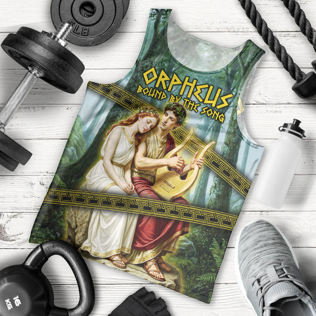 Orpheus And Eurydice Greek Mythology Lyre Men Tank Top Vintage Ancient Greek Meander Classical Statue