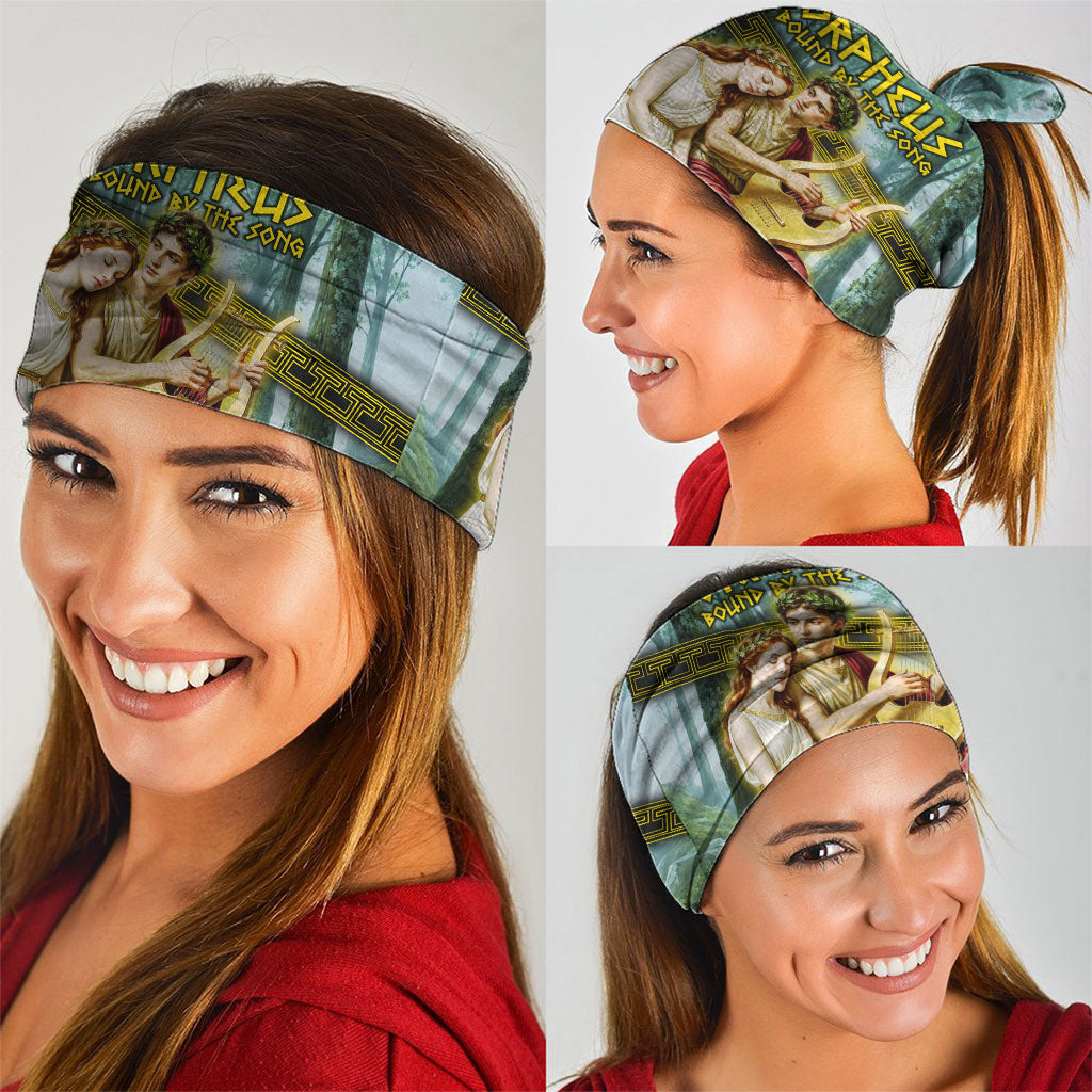 Orpheus And Eurydice Greek Mythology Lyre Neck Gaiter Vintage Ancient Greek Meander Classical Statue