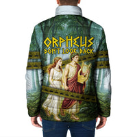 Orpheus And Eurydice Greek Mythology Lyre Padded Jacket Vintage Ancient Greek Meander Classical Statue