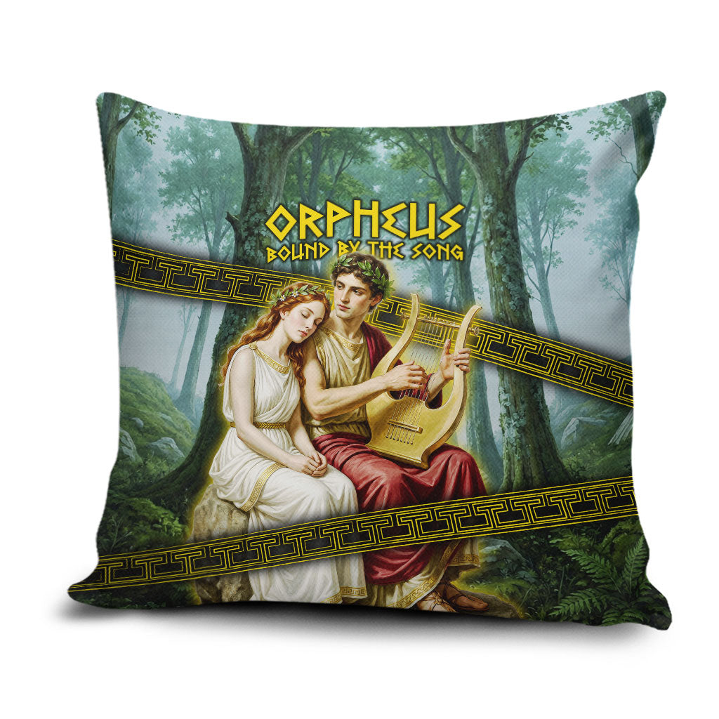 Orpheus And Eurydice Greek Mythology Lyre Pillow Cover Vintage Ancient Greek Meander Classical Statue