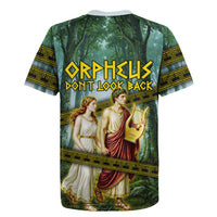 Orpheus And Eurydice Greek Mythology Lyre Rugby Jersey Vintage Ancient Greek Meander Classical Statue
