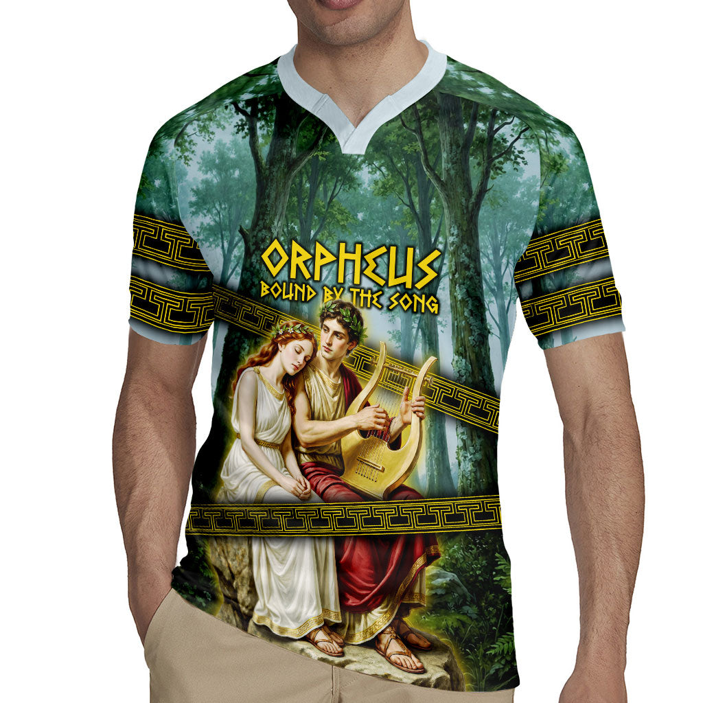 Orpheus And Eurydice Greek Mythology Lyre Rugby Jersey Vintage Ancient Greek Meander Classical Statue