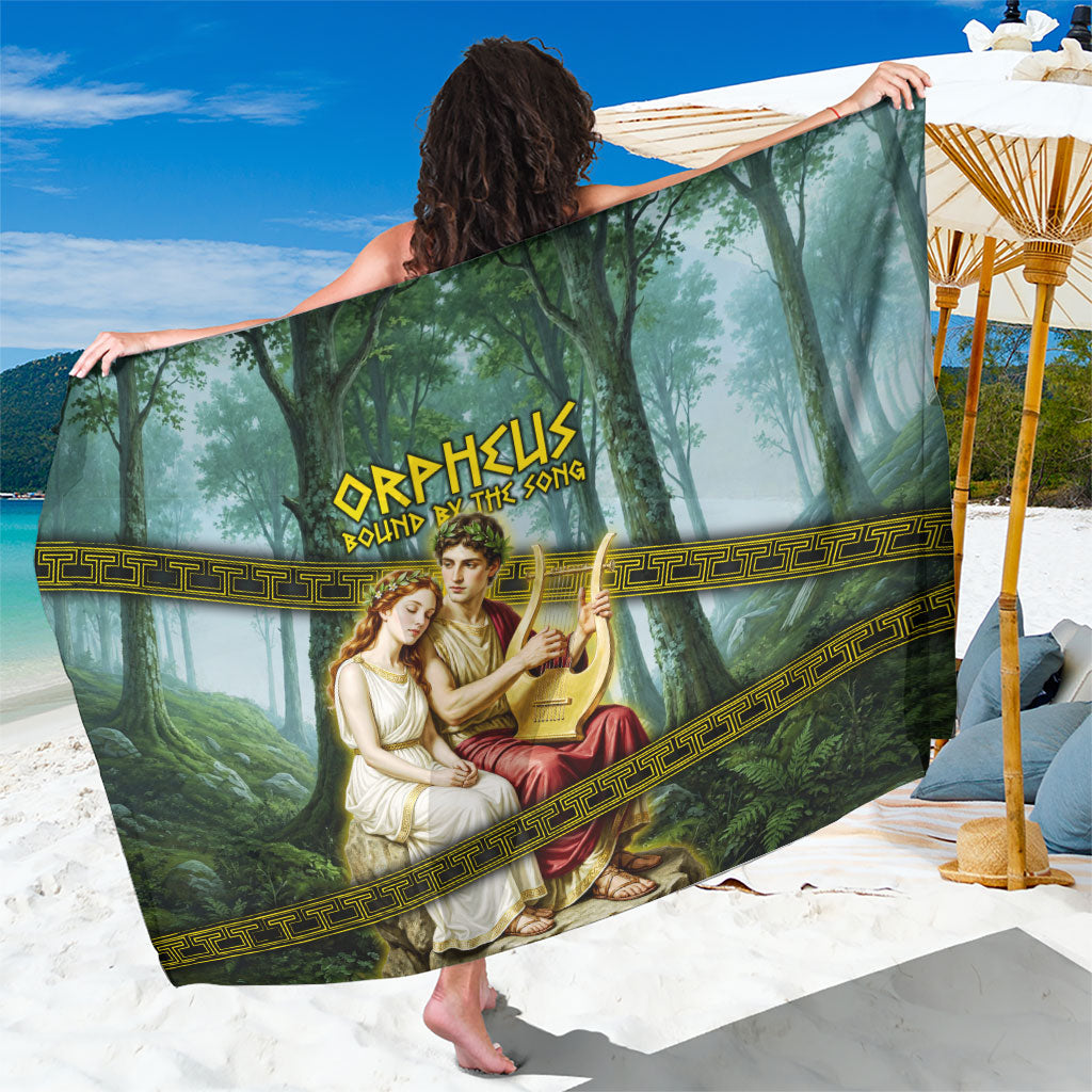 Orpheus And Eurydice Greek Mythology Lyre Sarong Vintage Ancient Greek Meander Classical Statue